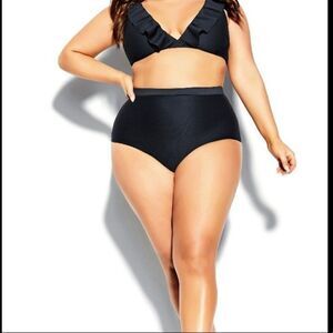 NWT City Chic Black Cavallo Bikini Brief Plus Size